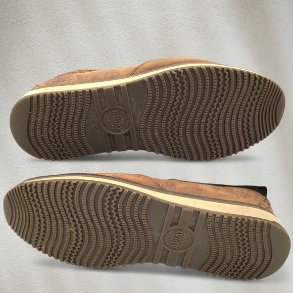 Ariat Lookout Men’s Moc Toe Boots Size 8EE Extra Wide Brown Leather 4LR Comfort - Picture 6 of 7